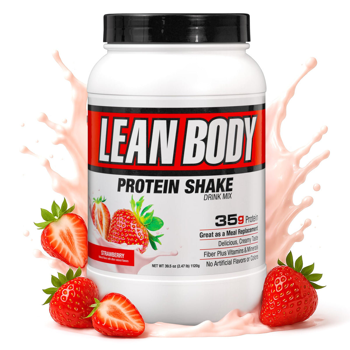Labrada Nutrition Lean Body Hi-Protein Meal Replacement Shake, Vanilla, 2.47-Pound Tub Packaging May Vary