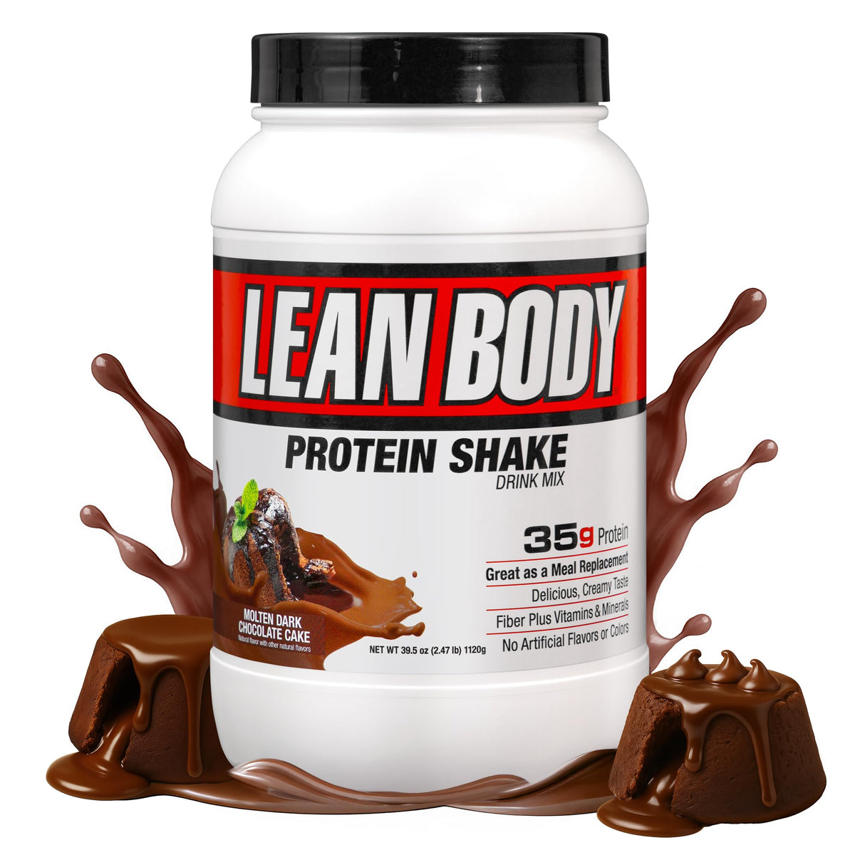 Labrada Nutrition Lean Body Hi-Protein Meal Replacement Shake, Vanilla, 2.47-Pound Tub Packaging May Vary