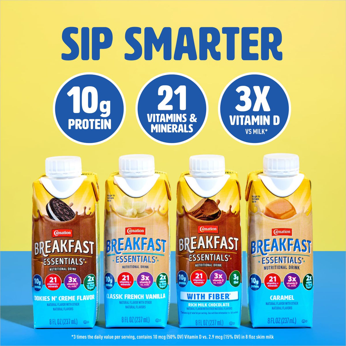 Carnation Breakfast Essentials Original Nutritional Drink, Caramel, 24 pk