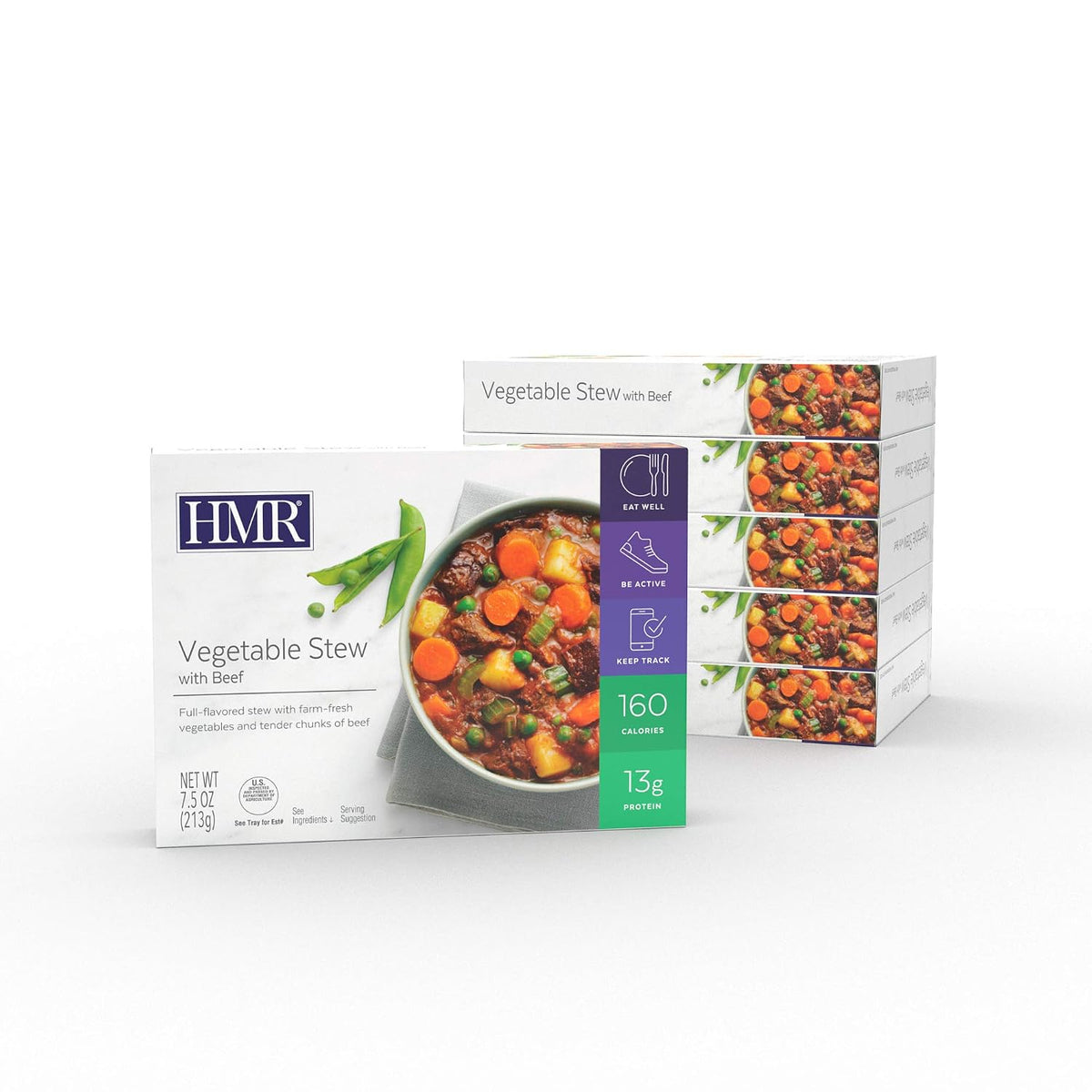 HMR Vegetable Stew with Beef Meals, Ready to Eat, 6 Pack