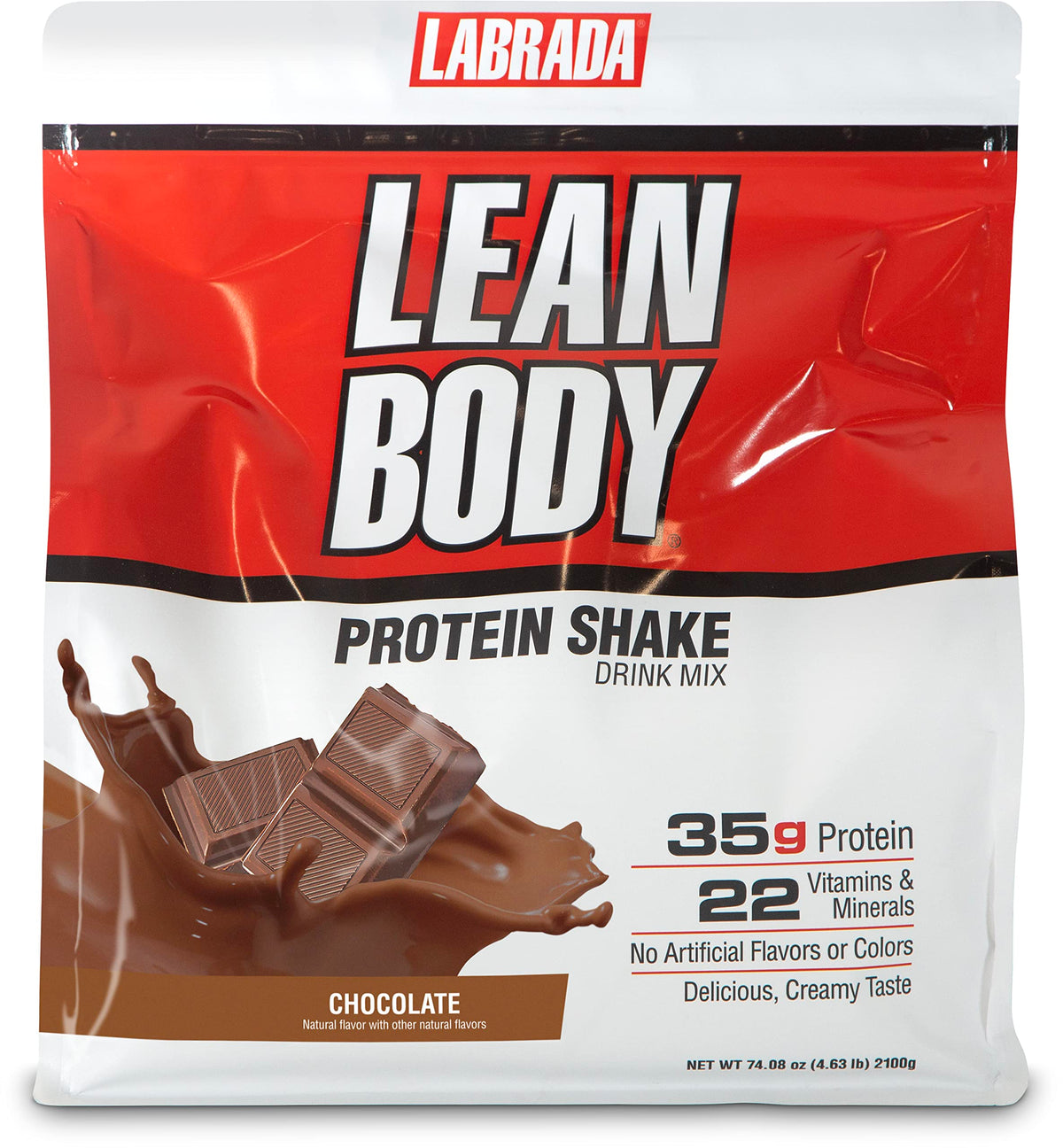 Labrada Nutrition Lean Body Hi-Protein Meal Replacement Shake, Vanilla, 2.47-Pound Tub Packaging May Vary