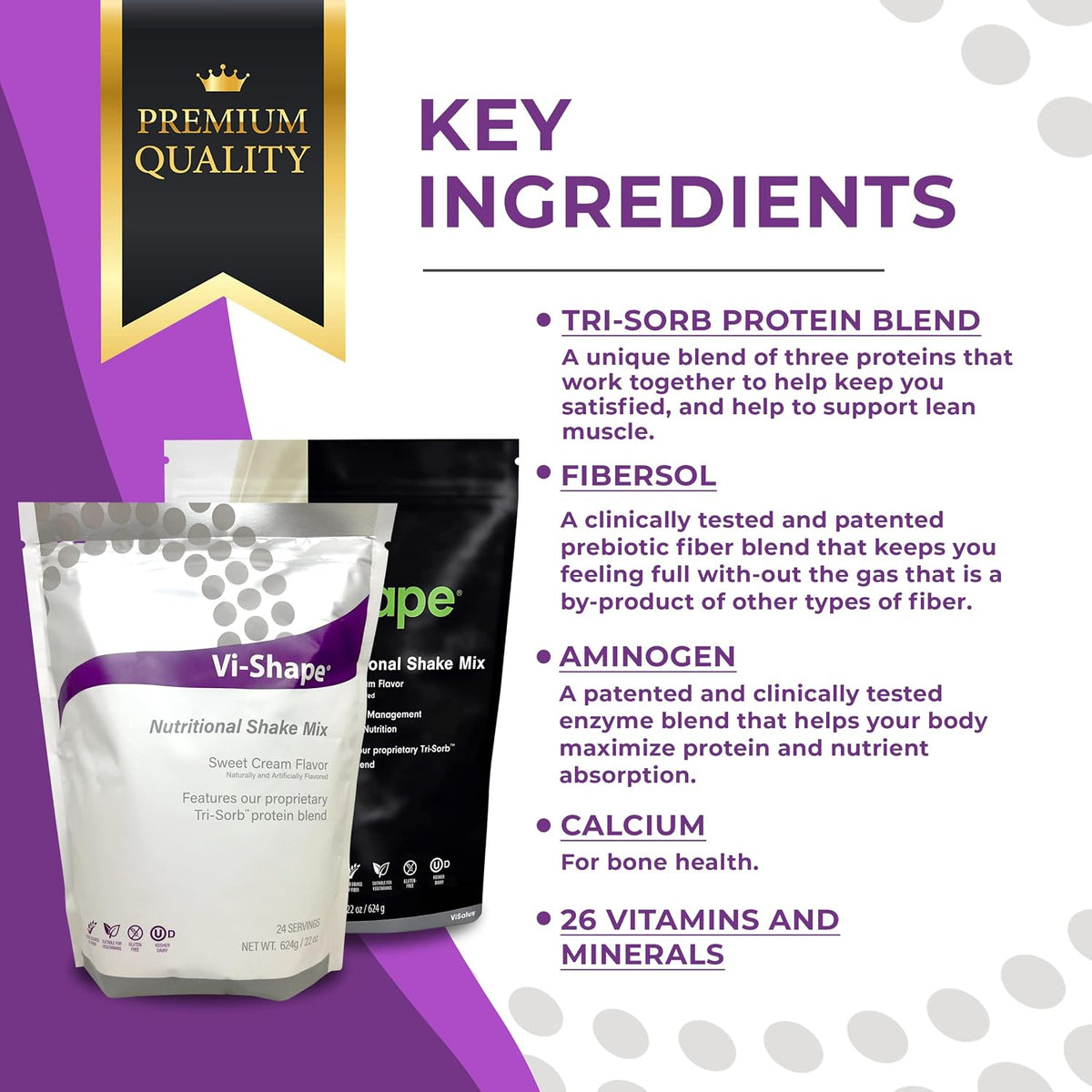 Vi-Shape - Original Nutritional Shake Mix Sweet Cream Flavor - Pack of 1