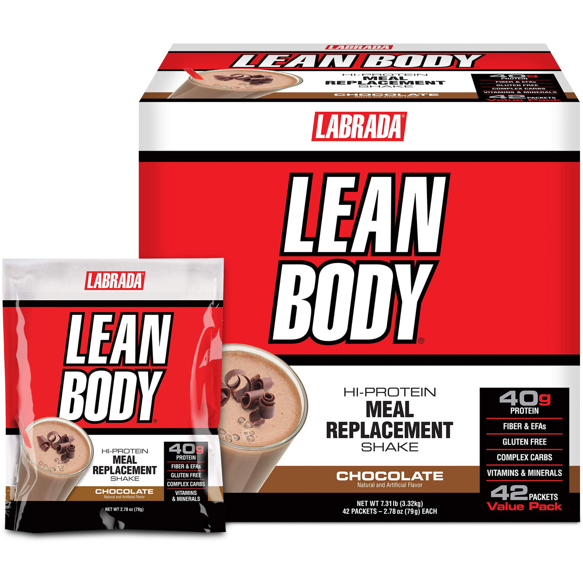 Labrada Nutrition Lean Body Hi-Protein Meal Replacement Shake, Vanilla, 2.47-Pound Tub Packaging May Vary