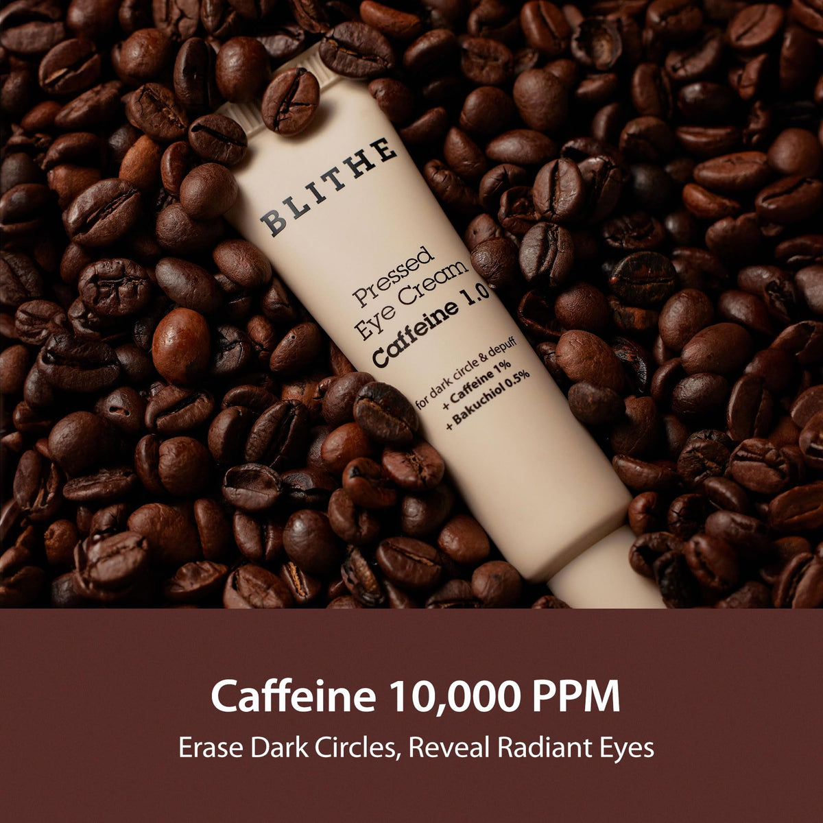 BLITHE Caffeine Eye Cream for Morning Puffiness & Dark Circles, Plant-Based Retinol, Bakuchiol, Niacinamide, Sodium Ascorbyl Phosphate 0.67 Fl Oz
